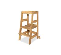 Pinolino Tour d'apprentissage Fino – Tabouret réglable en hauteur, chêne massif huilé Beige