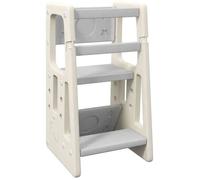 Tour d'apprentissage HOMCOM Tour d'observation pour Enfants de 18 Mois à 5 Ans Hauteur réglable sur 3 Niveaux en HDPE