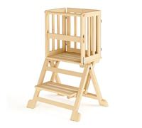 Tour d'Apprentissage Montessori Pliable 1 an - Ustensile de Cuisine Pour Enfants Peu Encombrant Pour la Table à Manger