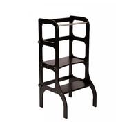 Tour D'apprentissage - Table ""Step'n'sit"". Black / Brass Fermoirs
