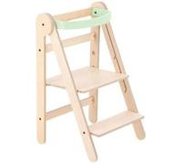 Mamatoyz Tour d'apprentissage en Bois Pliable Montessori Tour d'apprentissage en Bois de Bouleau Naturel Pliable avec 3 hauteurs réglables (Legno)