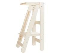 Tour d'apprentissage pliable montessori pour enfant en bois marron