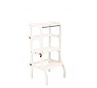 Tour D'apprentissage - Table ""Step'n'sit"". White / Fermoirs Dors