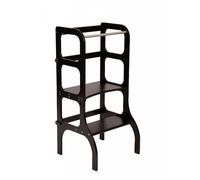 Tour D'apprentissage - Table ""Step'n'sit"". Black / Brass Fermoirs
