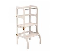 Tour D'apprentissage - Table ""Step'n'sit"". Light Gray / Fermoirs Dors