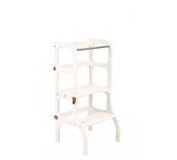 Tour D'apprentissage - Table ""Step'n'sit"". White / Fermoirs Dors