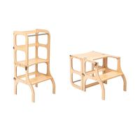 Tour D'apprentissage - Table ""Step'n'sit"". Wooden / Fermoirs Argents