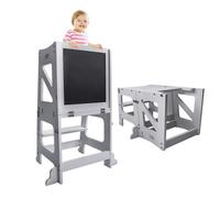 Tour d'apprentissage Transformable, Pliable, Tour d'observation pour Enfants Montessori Learning Bois Naturel Kitchen Helper