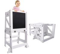 Tour d'apprentissage Transformable, Pliable, Tour d'observation pour Enfants Montessori Learning Bois Naturel Kitchen Helper