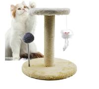 Tour d'arbre à chat - Grand centre d'activité pour chat avec griffures, escalade multi-niveaux | Arbre de jeu pour chatons avec jouet en plume, balle de printemps, sécurité anti-inclinaison pour chats