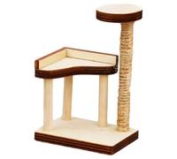 Tour d'arbre à chat, mini arbre à chat l'échelle 1:12, modèle de tour miniature en bois, ornement naturel, disposition du poteau gratter, accessoires miniatures pour maison de poupée, accessoires