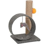 Tour d'arbre à Chats de 13 Pouces avec Anneau Circulaire en Lin, Jouets, Arbre à Chats pour Animaux de Compagnie, Poste à gratter, Jouets de Saut d'escalade