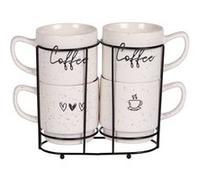 Tour de 4 mugs Sweet coffee 39 cl Table passion