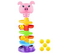 Tour de Balle Jouet pour Enfants, Tour de Chute Balle à 6 Niveaux avec 5 Boules sonores, Piste Arc-en-Ciel éducative préscolaire pour Jouets et Jeux d'intérieur à la Maison.