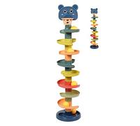 Tour de Balle pour bébé aux Couleurs Vives, Facile à Utiliser, Bords Arrondis, Tour de Chute et de Roulement pour Les Tout-Petits, Fine et sans Bavure, 9 Balles (9 Couches avec Golfs