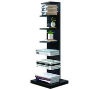 Tour de bibliothèque debout en bois, design de colonne vertébrale invisible, solution de rangement d'angle créative pour la maison, le bureau, la salle d'étude