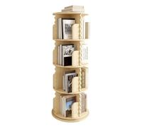 Tour de bibliothèque ronde rotative à 360° - 2/3/4/6 couches - Étagère de rangement rotative au sol pour la maison et le bureau, étagère stable et élégante