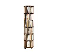 Tour de bibliothèque rotative avec roulettes pour une mobilité facile, organisateur de rangement sur pied, parfait pour la maison et le bureau