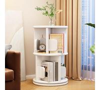 Tour de bibliothèque rotative avec serre-livres - Bibliothèque tournante peu encombrante pour petits espaces et rangement de chambre à coucher