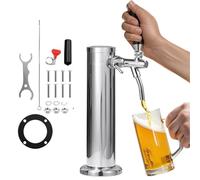 Tour de bière à robinet unique, tour de Kegerator à débit réglable, distributeur de bière à bride de 3 pouces avec ligne pré-assemblée 1 pièce