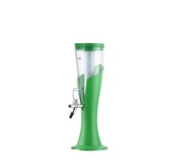 Tour de bière, distributeur de boissons de 1,5 l, avec robinet et Tube de glace, for fêtes, Bars, Pubs, Restaurants(Groen,3L)