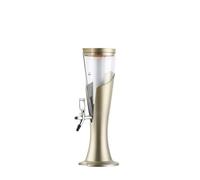 Tour de bière, distributeur de boissons de 1,5 l, avec robinet et Tube de glace, for fêtes, Bars, Pubs, Restaurants distributeur boisson(Champagne,3L)
