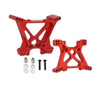 Tour de Choc RC en Alliage d'aluminium, Haute résistance, Support de Tour de Choc Avant et arrière, pièces de Mise à Niveau pour TRAXXAS Slash 1/10, Accessoires de Remplacement de (Rouge)