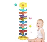 Tour de Chute à Billes - ABS 33 cm Hauteur 5 Couches | Rampe de Jeu pour Tout-Petits Jeu empilable, Mouvement roulement, Apprentissage précoce, activité de Glissade | Salle de Jeux pour Enfant