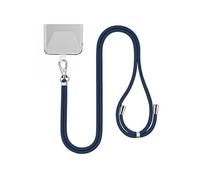 Tour de Cou 150cm pour Smartphone en Nylon avec Fixation Universelle Bleu marine