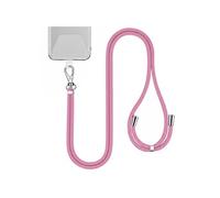 Tour de Cou 150cm pour Smartphone en Nylon avec Fixation Universelle Rose