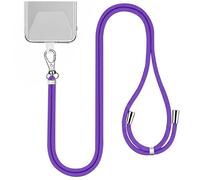 Tour de Cou 150cm pour Smartphone en Nylon avec Fixation Universelle Violet