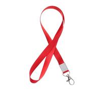 Tour de Cou Badge 10 pièces coloré épaissir étiquette de nom cou sangle lanières porte-carte d'identité Badge lanière corde suspendue(Red)