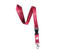 Tour de Cou Badge Cordon Porte Clés avec Clip Lanière Imprimé Recto Verso (Rouge)
