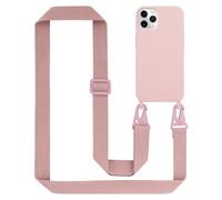 Tour de cou chaîne pour Apple iPhone 11 PRO en LIQUID PINK Housse de protection en silicone avec cordelette réglable