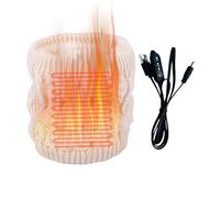 Tour de cou chauffant - Gaine thermique électrique USB avec texture de corde tissée | Masque facial doublé en à 3 vitesses réglables | Écharpe unisexe pour ski, snowboard