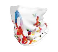 Tour de cou en microfibre motif papillon Musica - Cadeau d'équitation en plein air, alpinisme, ski, chapeau de pirate, Noir , Taille unique