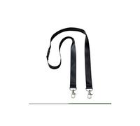 10 tours de cou recyclés avec double mousqueton - 44 x 2 cm - Noir
