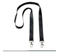 Avery Tour de cou pour badge 44 x 2 cm Polyester recyclé Double mousqueton Pochette 10 Noir