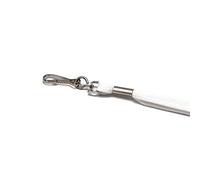 Tour de cou pour badge polyester couleur - par paquet de 100 - attache mousqueton (Blanc)