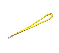 Tour de cou pour badge polyester couleur - par paquet de 100 - attache mousqueton (Jaune)