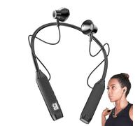Tour de cou stéréo - ABS et silicone, écouteurs tour de cou réglables légers et confortables | écouteurs sans fil mains libres pour jogging, voyage, bureau, entraînement, usage quotidien