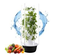 Tour de Culture hydroponique à LED pour 36 Plantes - Jardin Vertical Intelligent avec minuterie & Pompe - pour Usage Domestique, éducatif ou Professionnel - ABS(20Holes+LED)