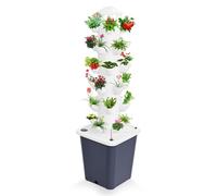 Tour de culture hydroponique, tour de jardinière verticale avec réservoir de 10 L et 6 couches, système de culture sans sol pour herbes, fruits et légumes, kit de culture hydroponique d'intérieur p