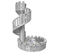 Tour de Dés avec Plateau pour Jeu de Rôle, Tour de Plateau de Château Idéale pour Les Soirées de Jeu, Tour de Dés Premium pour Les Jeux de Table