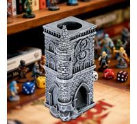 Tour de dés du château D&D, Plateaux à rouler en résine 3D, Accessoires de jeux de table fantastiques, Tour de dés Dragon portable, Parfait pour le RPG DND, Cadeaux pour les joueurs (Dés non inclus)
