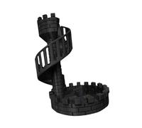 AWHAO Tour de Dés, Tour à Dés avec Plateau, Accessoires, Décoration de Table, Jeux de Société, Château de Tour, Jeu de Rôle Rétro pour RPG, Noir