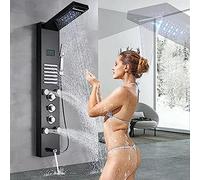 Tour De Douche En Acier Inoxydable,Noir 8004