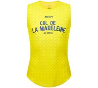 Santini Maillot Jaune Col De La Madeleine 2025 Sleeveless Base Layer Jaune XL Homme,Femme Print