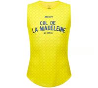 Santini Maillot Jaune Col De La Madeleine 2025 Sleeveless Base Layer Jaune XL Print