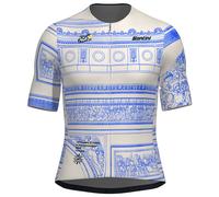 Santini Tdf Arrivée Arc De Triomphe 2025 Short Sleeve Jersey Violet L White
